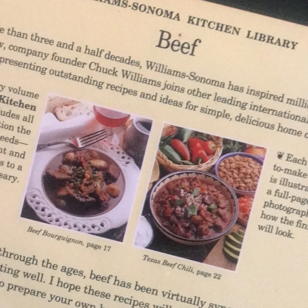 🔹NWT Williams-Sonoma Beef Cookbook